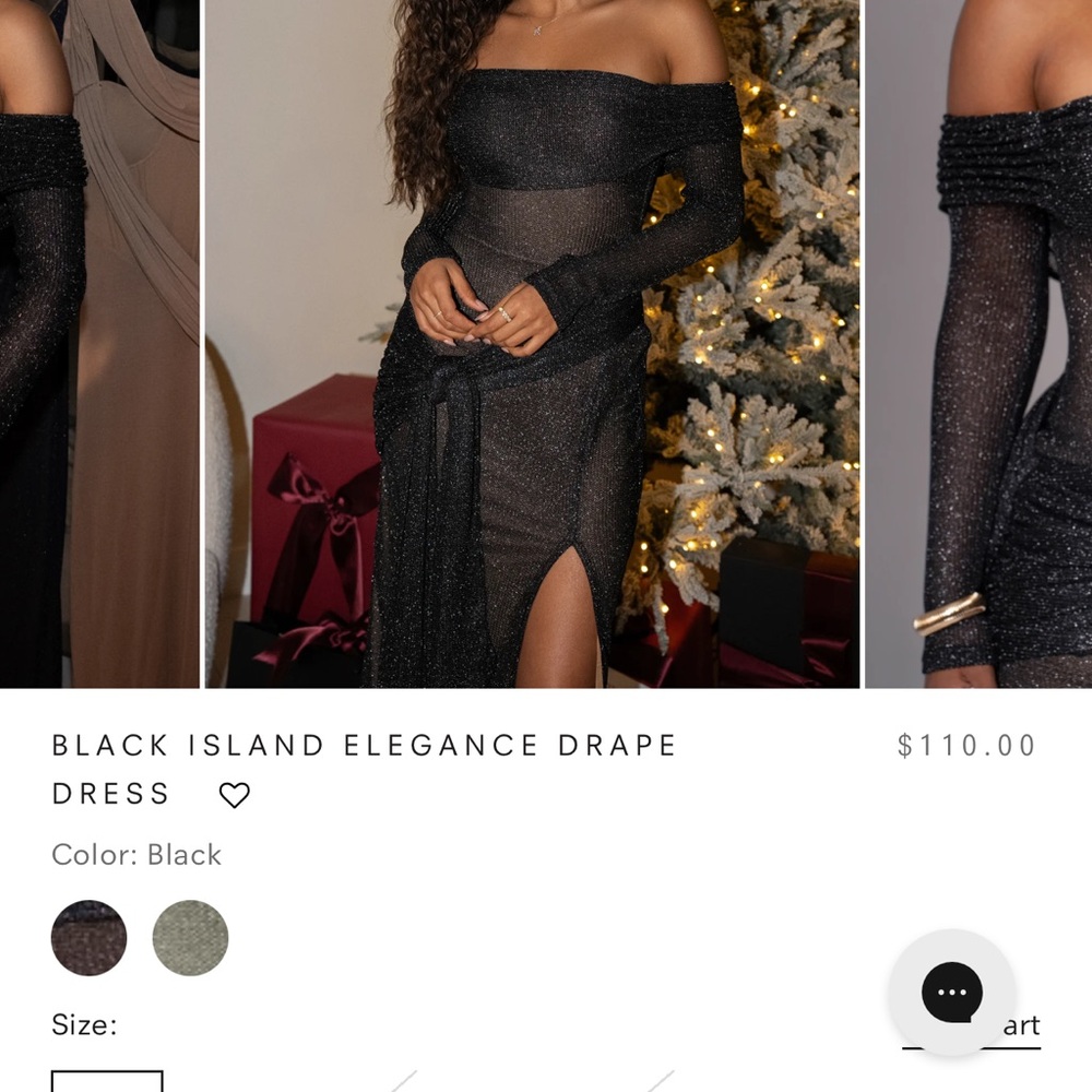 JLUX Label Black Island Elegance Drape Dress Size M. Worn once